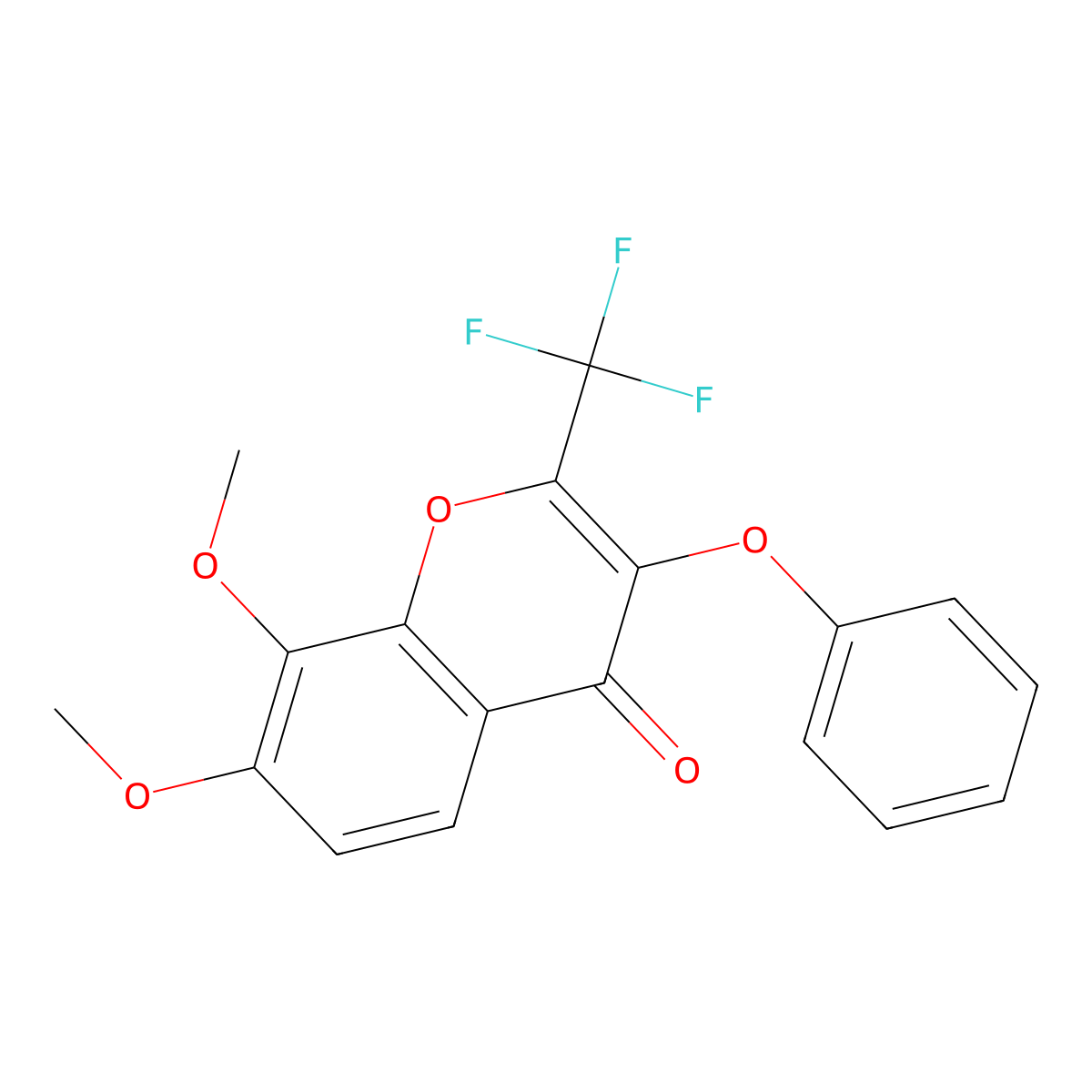 7,8-Dimethoxy-3-phenoxy-2-(trifluoromethyl)-4H-chromen-4-one molecular structure, CAS 315233-82-0