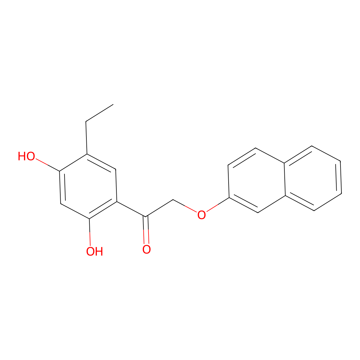 1-(5-Ethyl-2,4-dihydroxyphenyl)-2-(naphthalen-2-yloxy)ethan-1-one molecular structure, CAS 315234-15-2