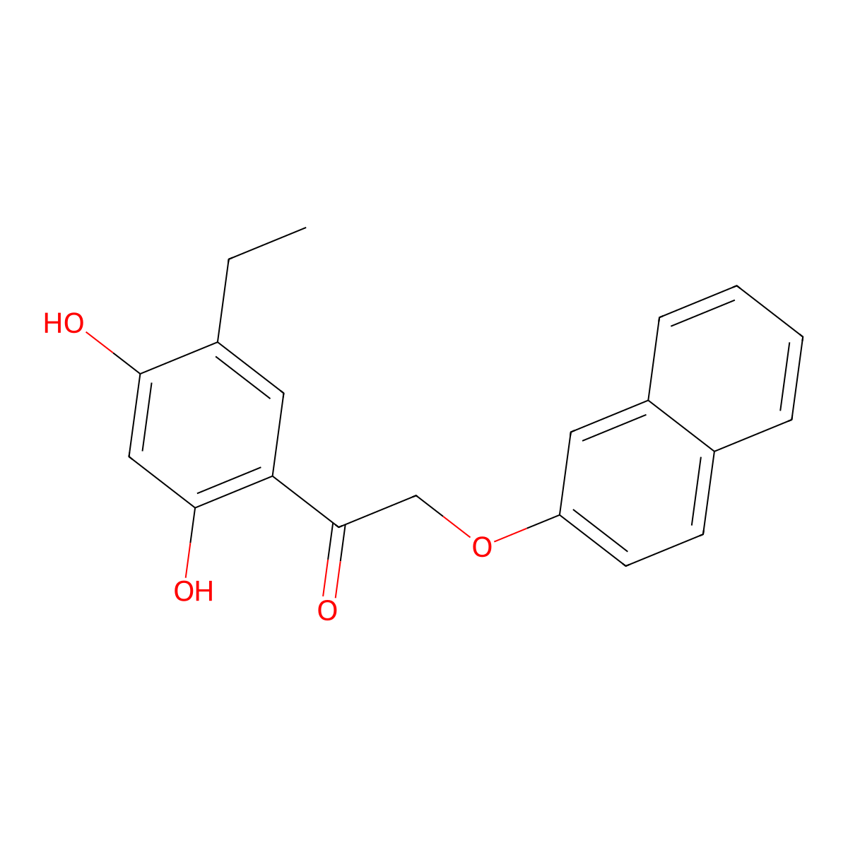 1-(5-Ethyl-2,4-dihydroxyphenyl)-2-(naphthalen-2-yloxy)ethan-1-one molecular structure, CAS 315234-15-2