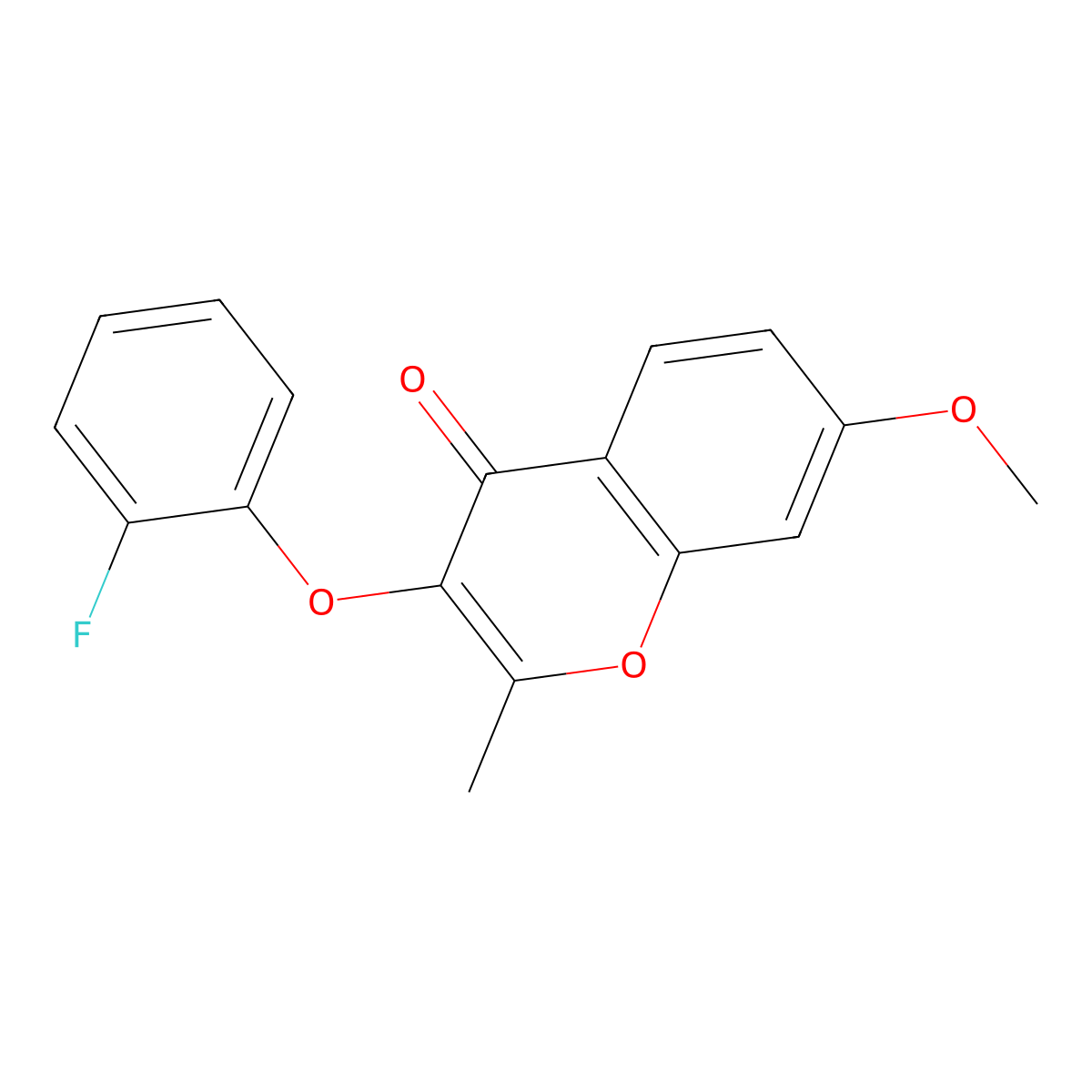 3-(2-fluorophenoxy)-7-methoxy-2-methyl-4H-chromen-4-one molecular structure, CAS 315234-44-7