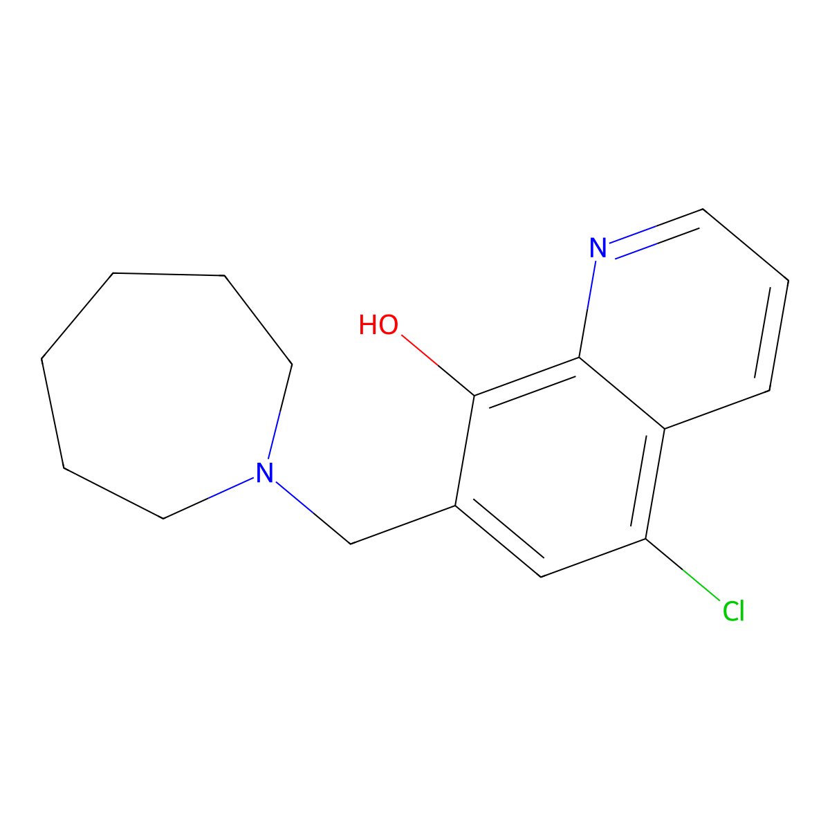 7-(Azepan-1-ylmethyl)-5-chloroquinolin-8-ol molecular structure, CAS 315234-92-5
