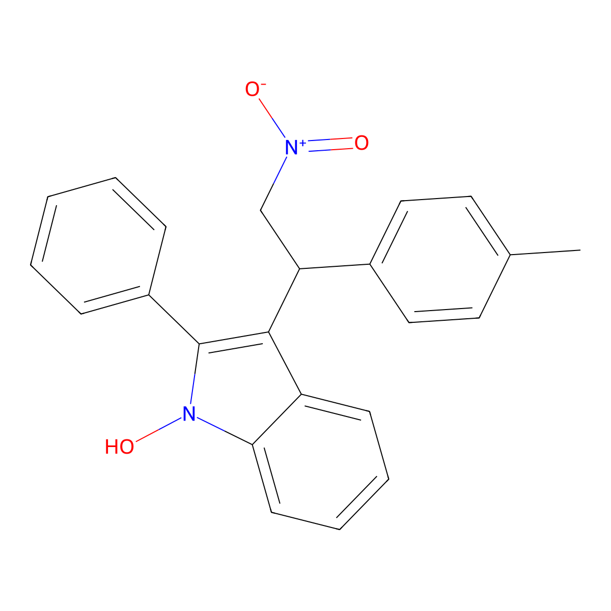 3-[1-(4-methylphenyl)-2-nitroethyl]-2-phenyl-1H-indol-1-ol molecular structure, CAS 315234-94-7