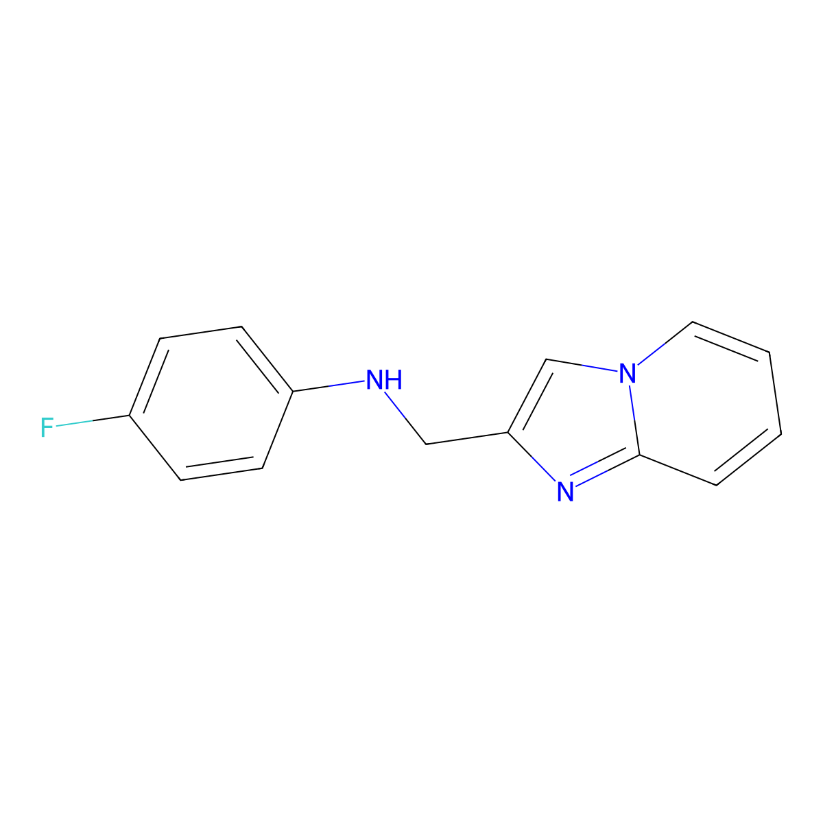 4-fluoro-N-(imidazo[1,2-a]pyridin-2-ylmethyl)aniline molecular structure, CAS 315235-15-5