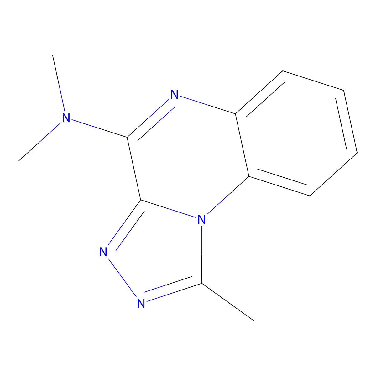 N,N,1-trimethyl-[1,2,4]triazolo[4,3-a]quinoxalin-4-amine molecular structure, CAS 315236-86-3