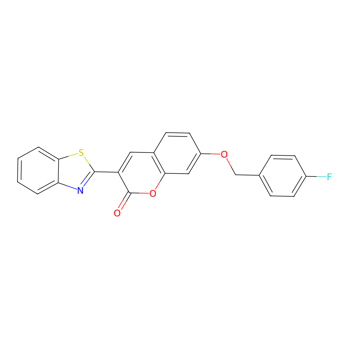 3-(1,3-Benzothiazol-2-yl)-7-[(4-fluorophenyl)methoxy]chromen-2-one molecular structure, CAS 315237-55-9