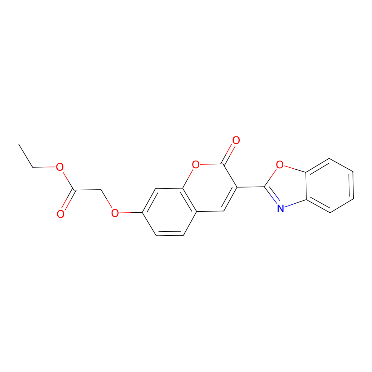 ethyl 2-{[3-(1,3-benzoxazol-2-yl)-2-oxo-2H-chromen-7-yl]oxy}acetate molecular structure, CAS 315237-84-4