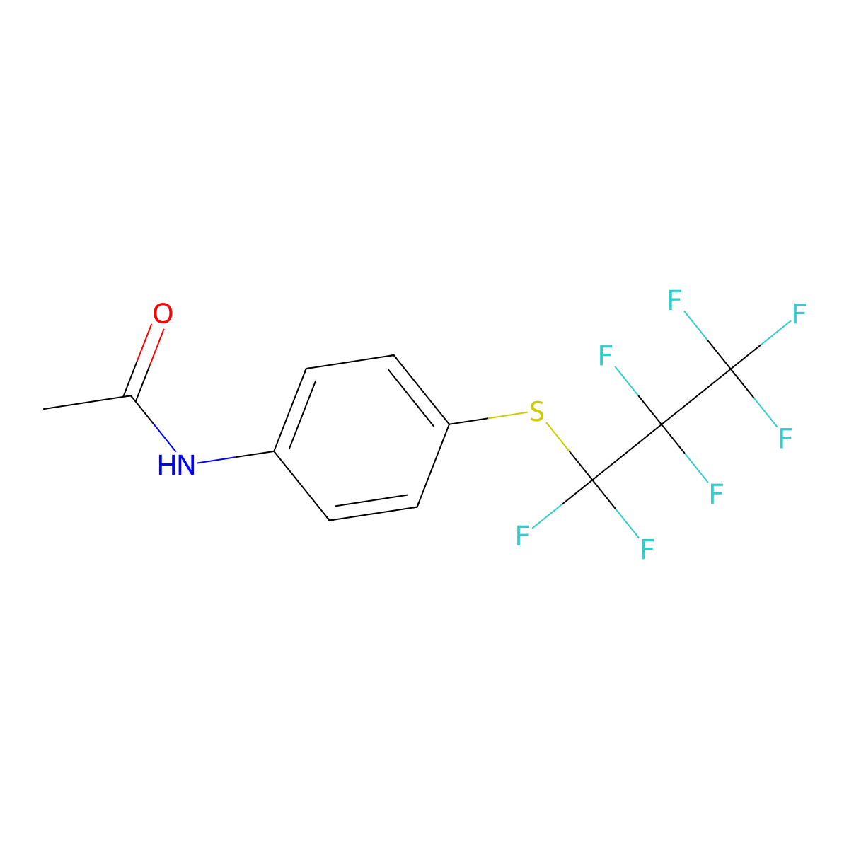 N-[4-(Perfluoropropylthio)phenyl]acetamide molecular structure, CAS 315239-40-8