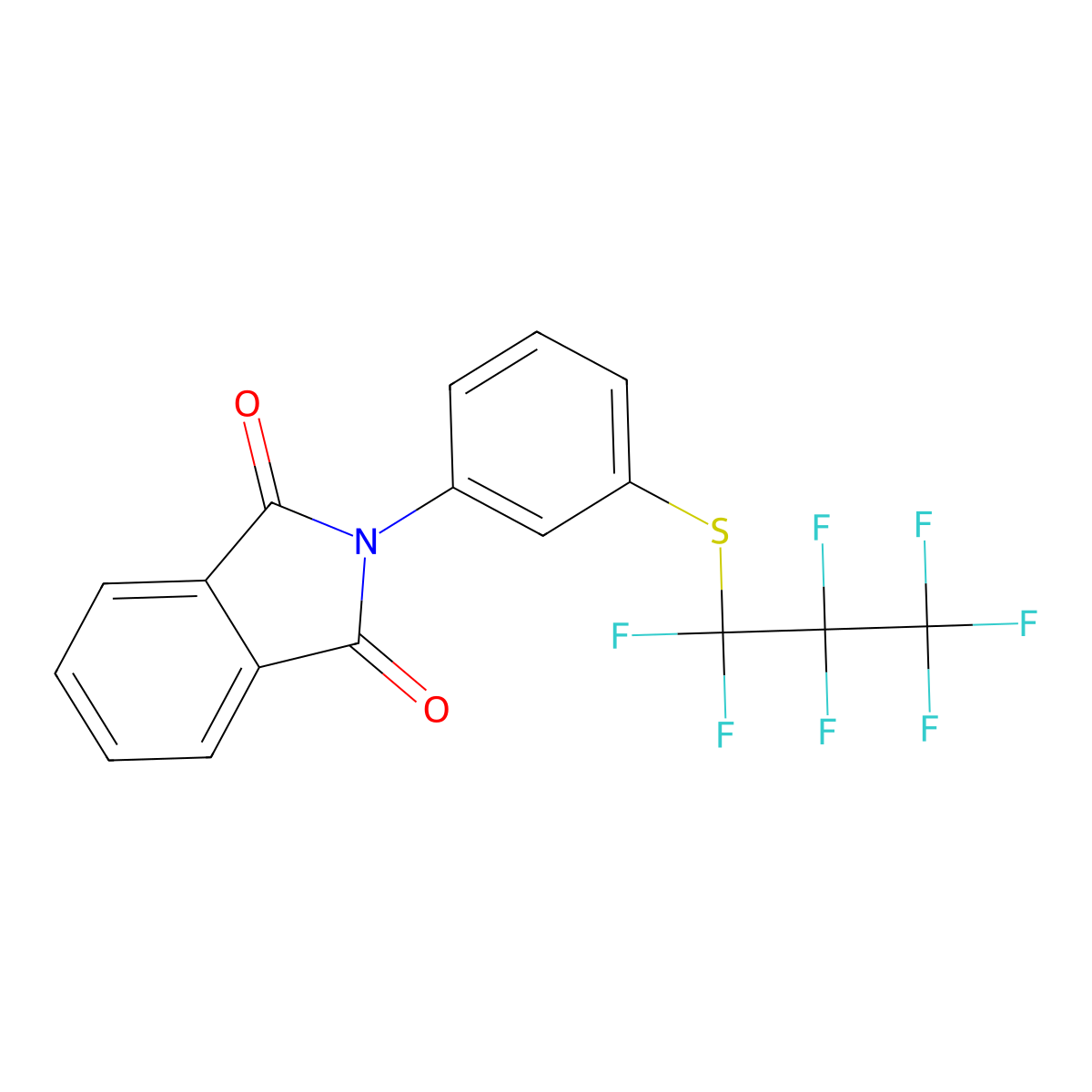 2-{3-[(1,1,2,2,3,3,3-heptafluoropropyl)sulfanyl]phenyl}-1H-isoindole-1,3(2H)-dione molecular structure, CAS 315239-52-2
