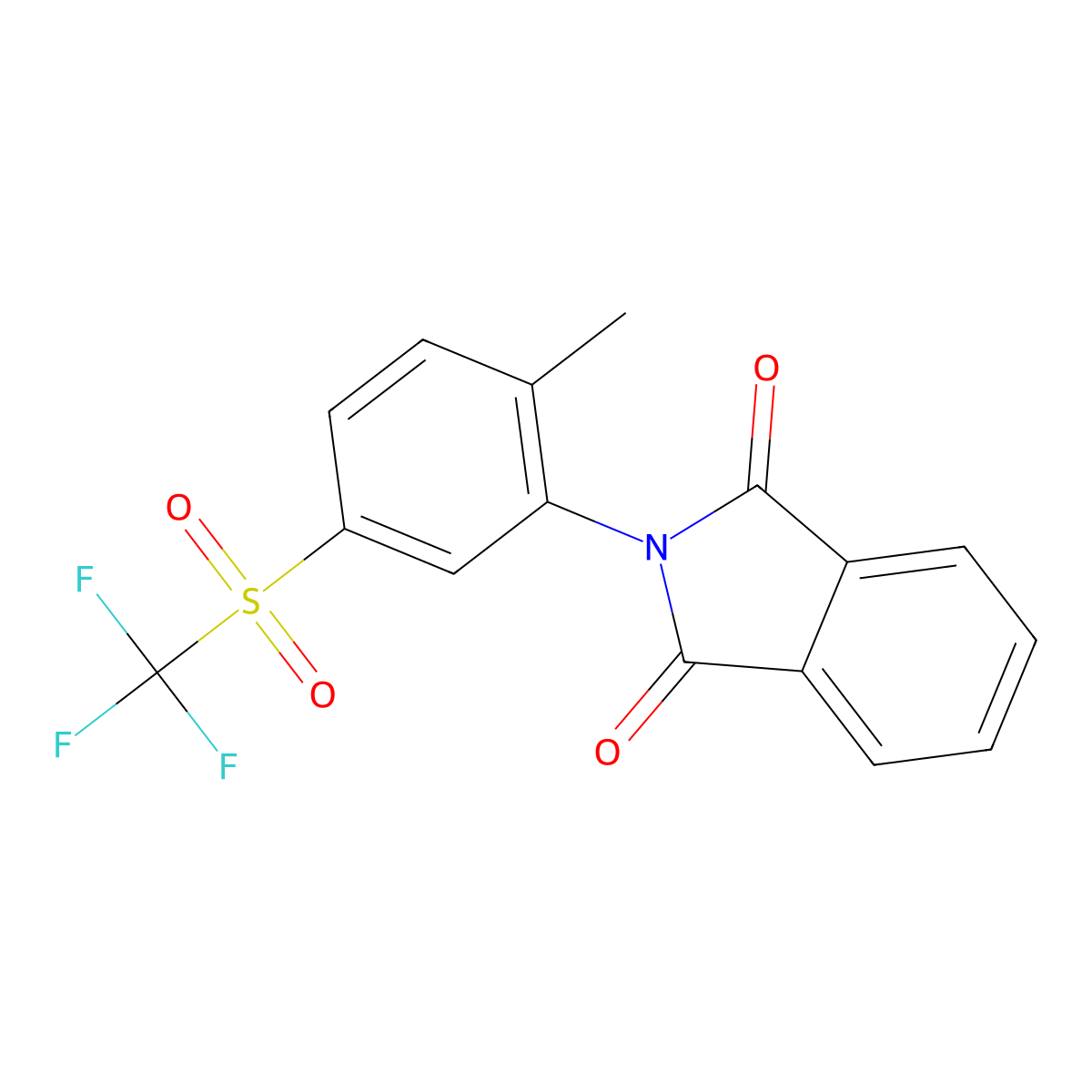 2-[2-Methyl-5-(trifluoromethylsulfonyl)phenyl]isoindole-1,3-dione molecular structure, CAS 315239-54-4