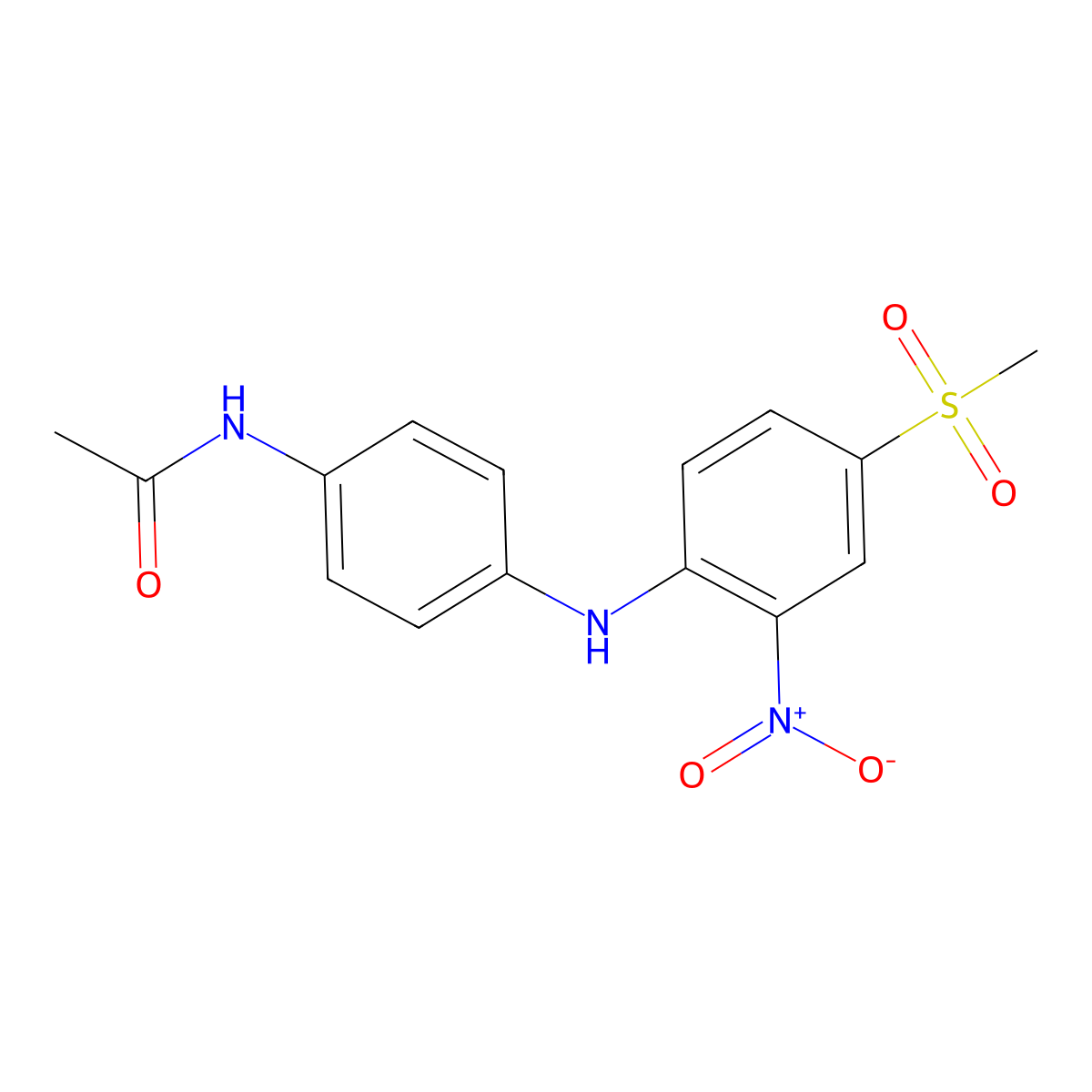 N-(4-{[4-(methylsulfonyl)-2-nitrophenyl]amino}phenyl)acetamide molecular structure, CAS 315239-63-5