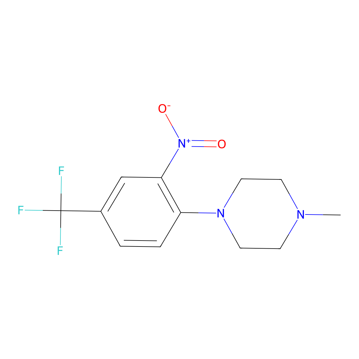 1-Methyl-4-[2-nitro-4-(trifluoromethyl)phenyl]piperazine molecular structure, CAS 315239-67-9
