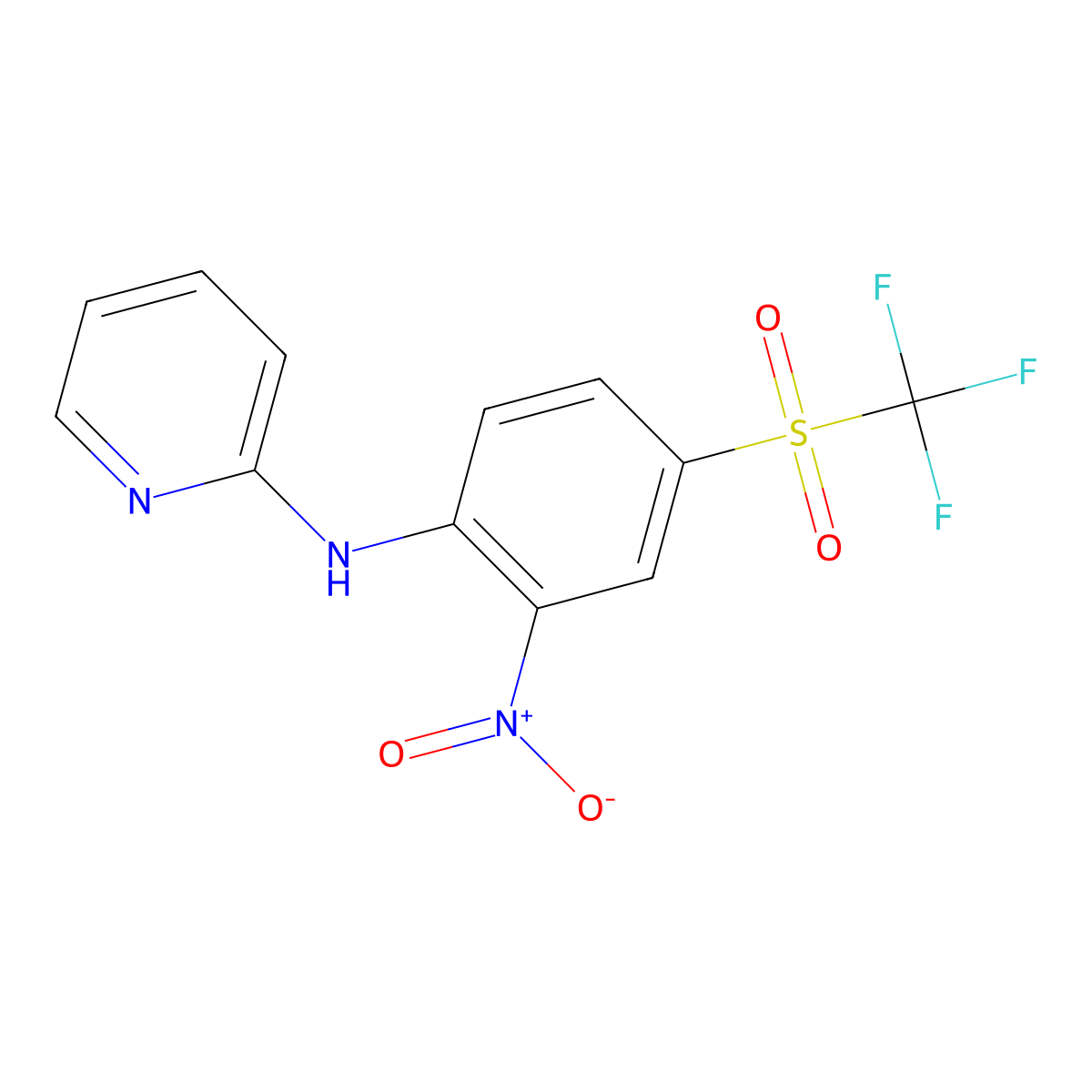 N-[2-nitro-4-(trifluoromethylsulfonyl)phenyl]pyridin-2-amine molecular structure, CAS 315239-68-0