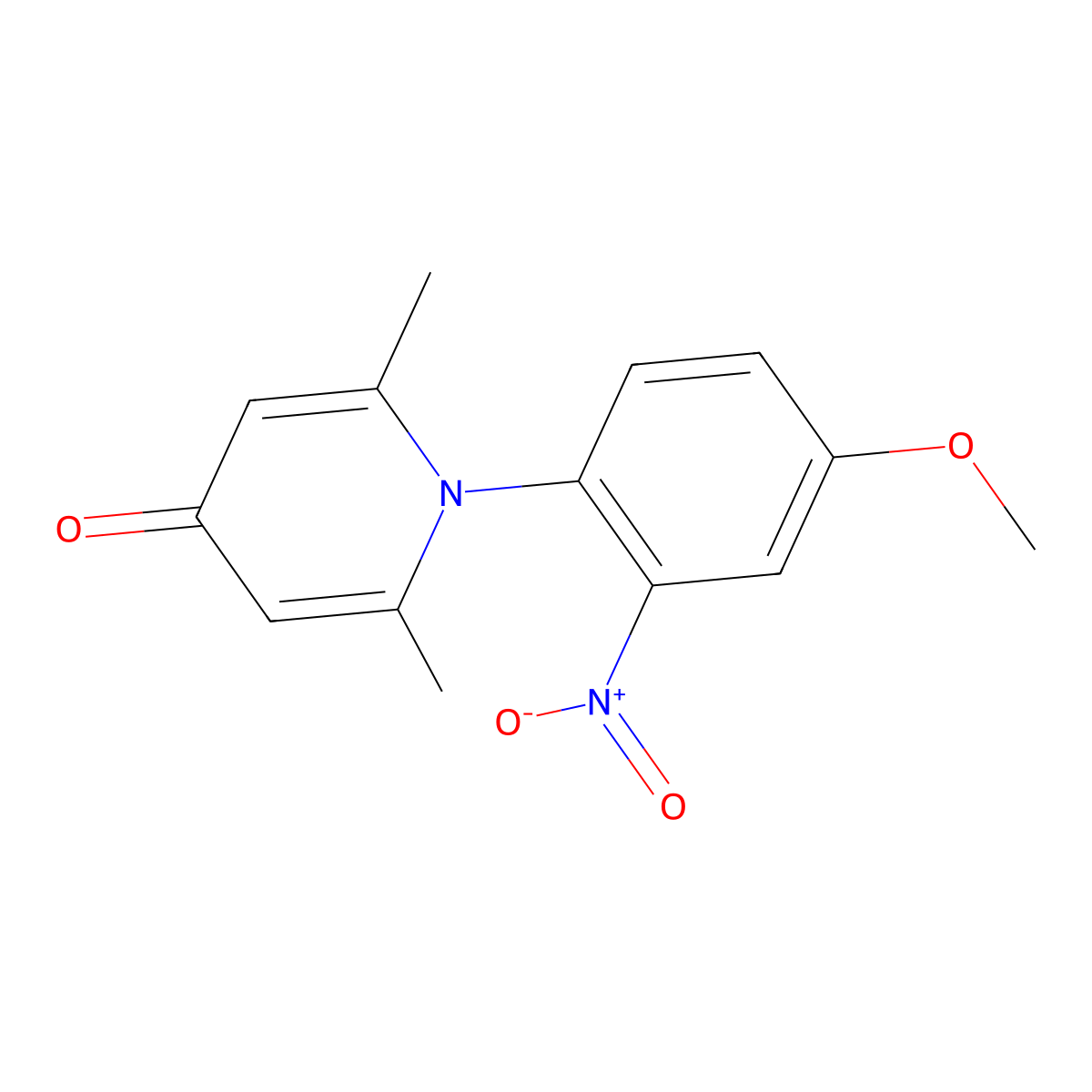 1-(4-Methoxy-2-nitrophenyl)-2,6-dimethylpyridin-4-one molecular structure, CAS 315239-83-9