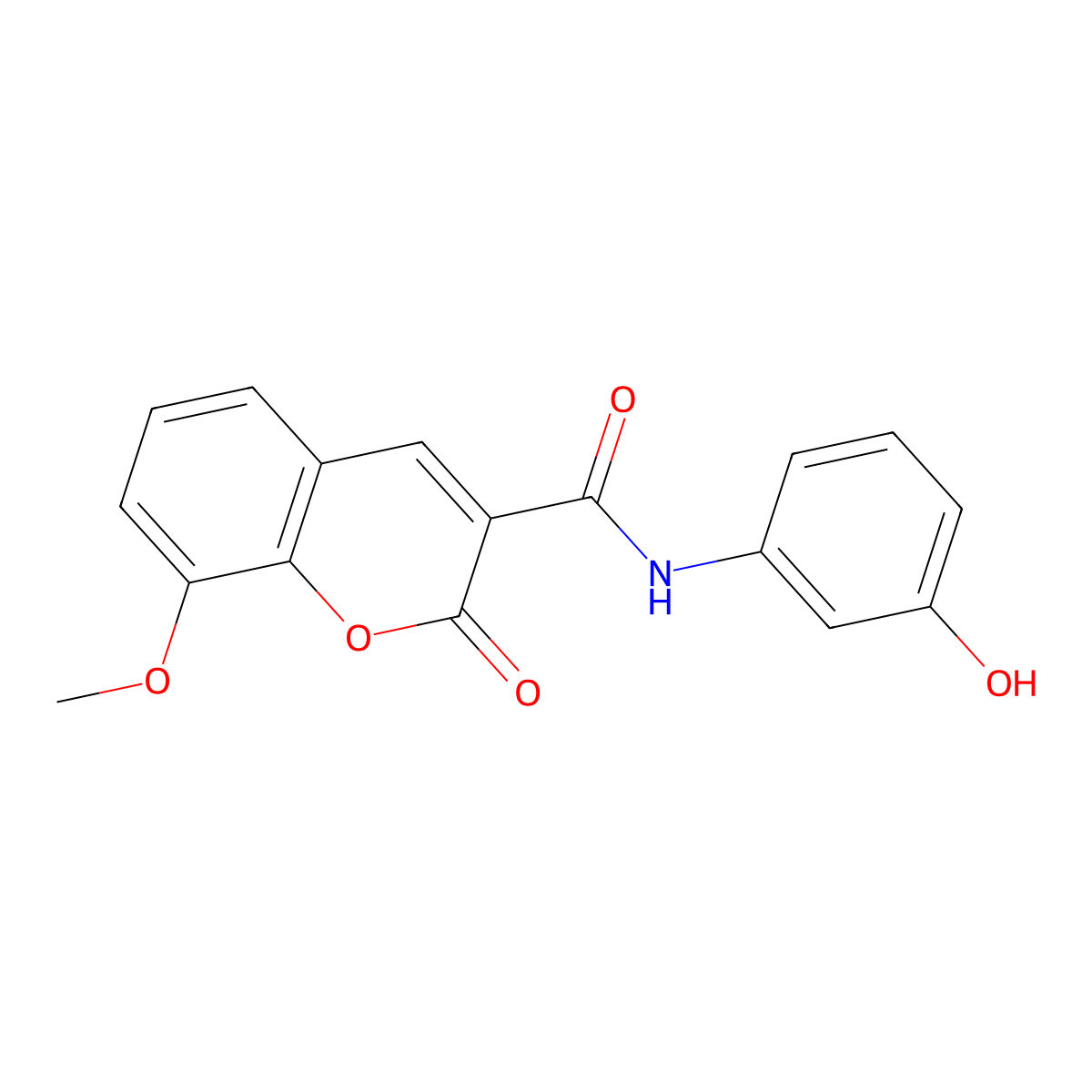 N-(3-hydroxyphenyl)-8-methoxy-2-oxo-2H-chromene-3-carboxamide molecular structure, CAS 315239-95-3