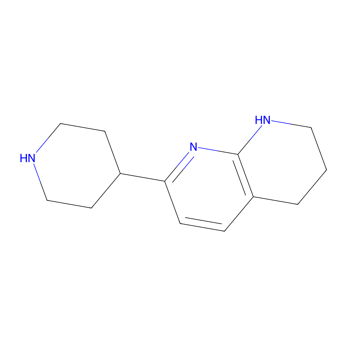 7-(4-Piperidinyl)-1,2,3,4-tetrahydro[1,8]naphthyridine molecular structure, CAS 315240-28-9