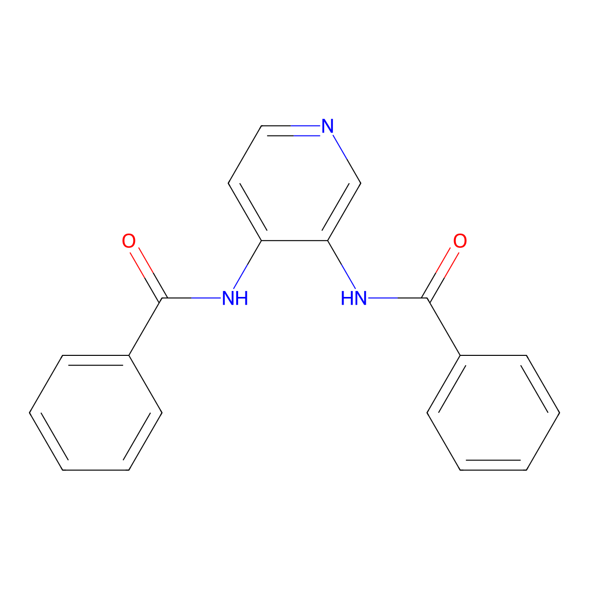 N-(3-benzamidopyridin-4-yl)benzamide molecular structure, CAS 315240-54-1