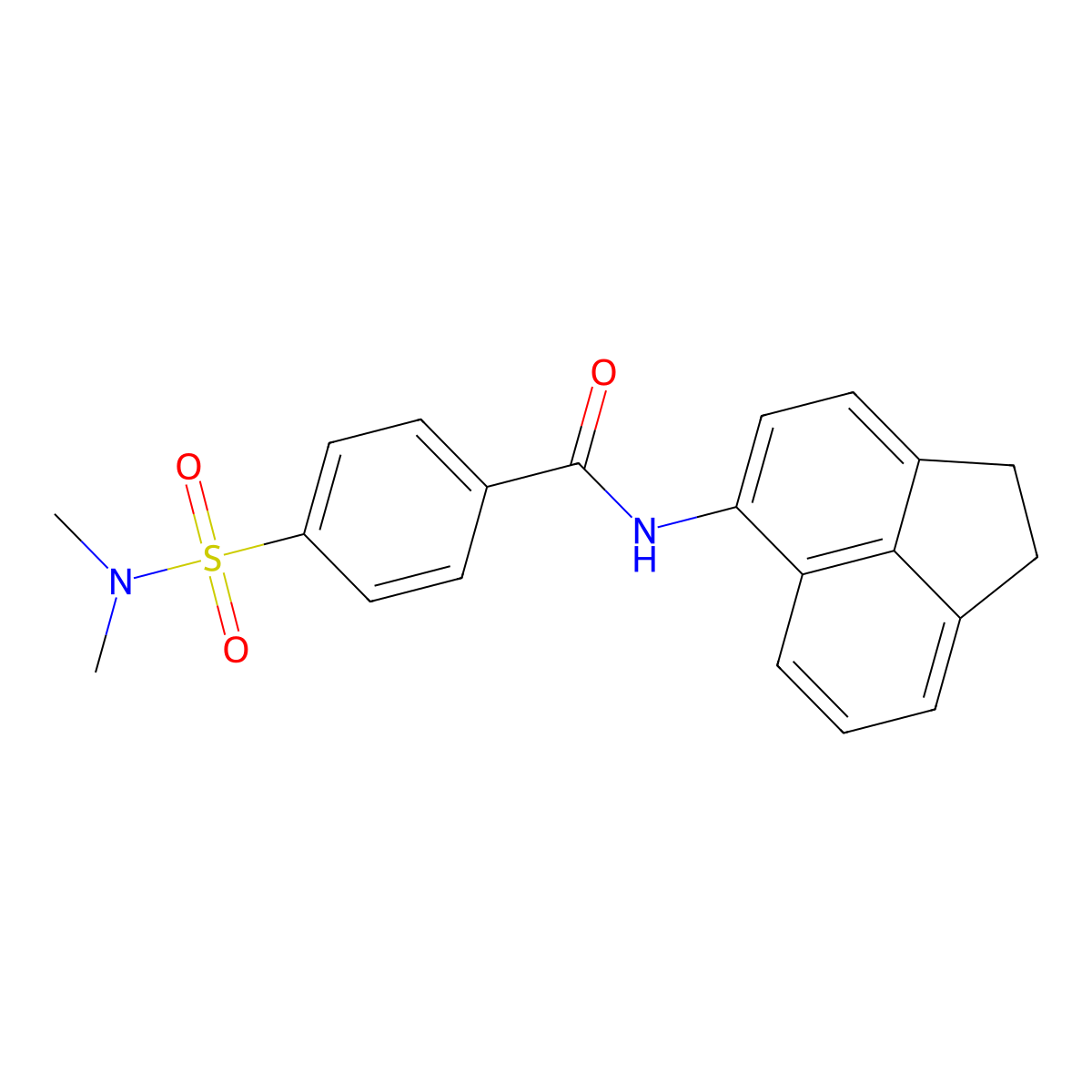 N-(1,2-dihydroacenaphthylen-5-yl)-4-(dimethylsulfamoyl)benzamide molecular structure, CAS 315240-55-2
