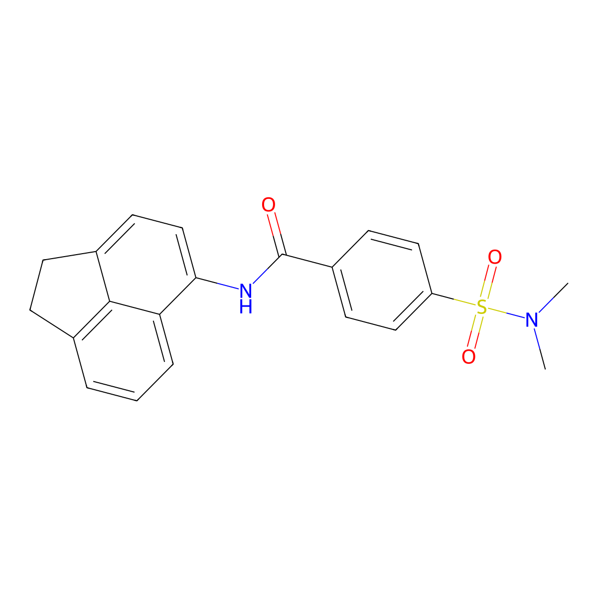 N-(1,2-dihydroacenaphthylen-5-yl)-4-(dimethylsulfamoyl)benzamide molecular structure, CAS 315240-55-2
