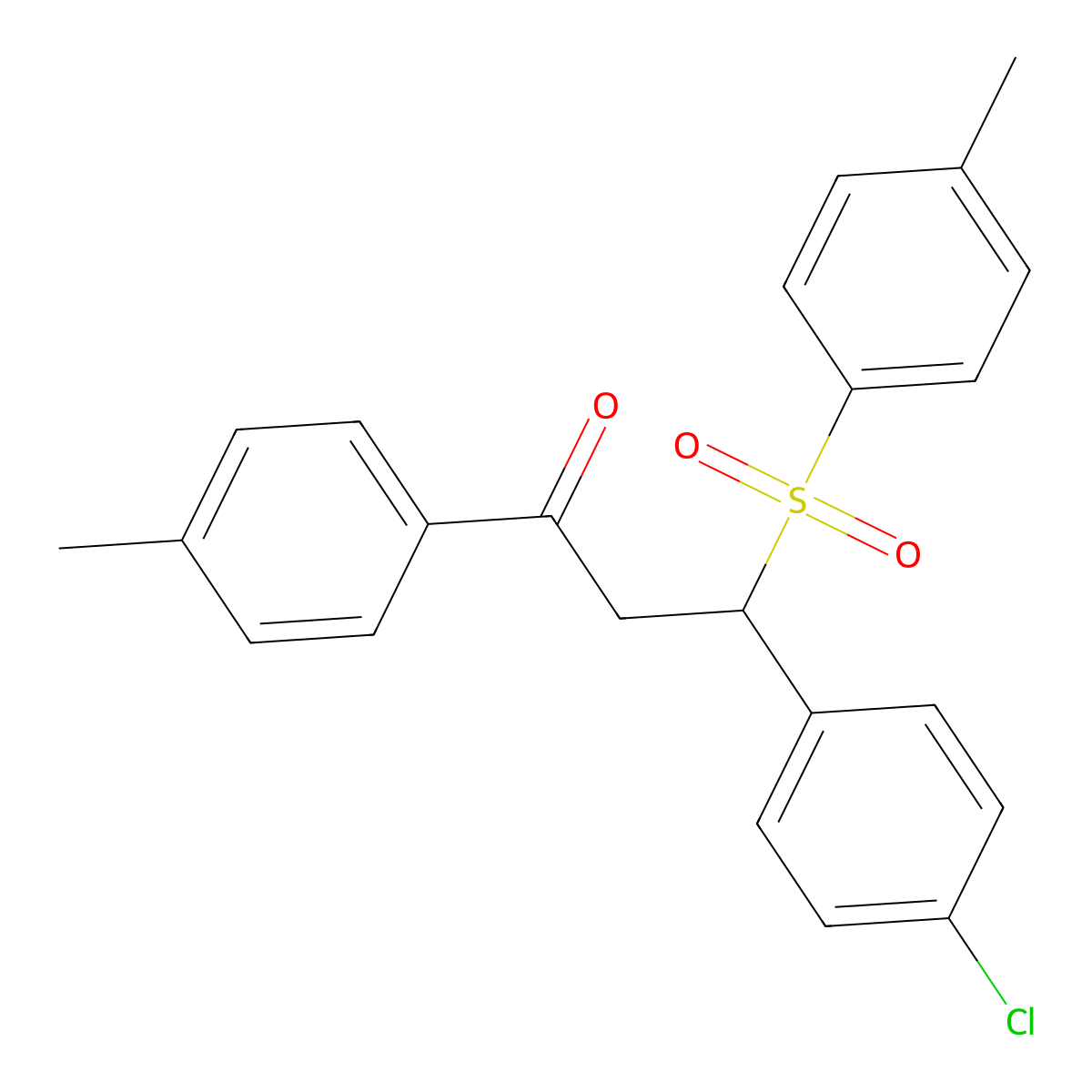 3-(4-Chlorophenyl)-1-(4-methylphenyl)-3-[(4-methylphenyl)sulfonyl]propan-1-one molecular structure, CAS 315242-18-3
