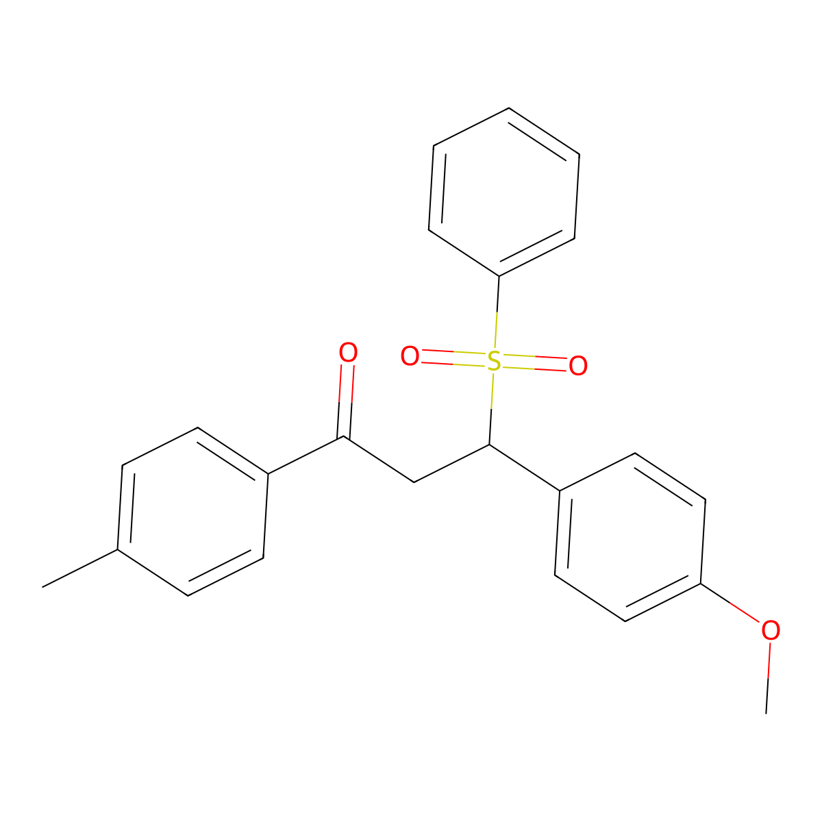 3-(Benzenesulfonyl)-3-(4-methoxyphenyl)-1-(4-methylphenyl)propan-1-one molecular structure, CAS 315242-22-9