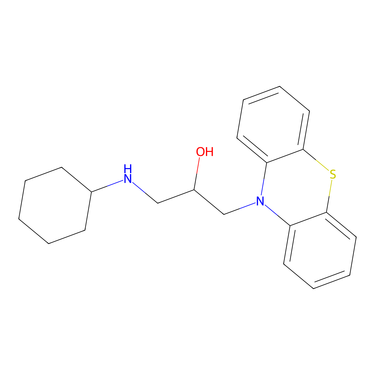 1-(cyclohexylamino)-3-(10H-phenothiazin-10-yl)propan-2-ol molecular structure, CAS 315247-60-0