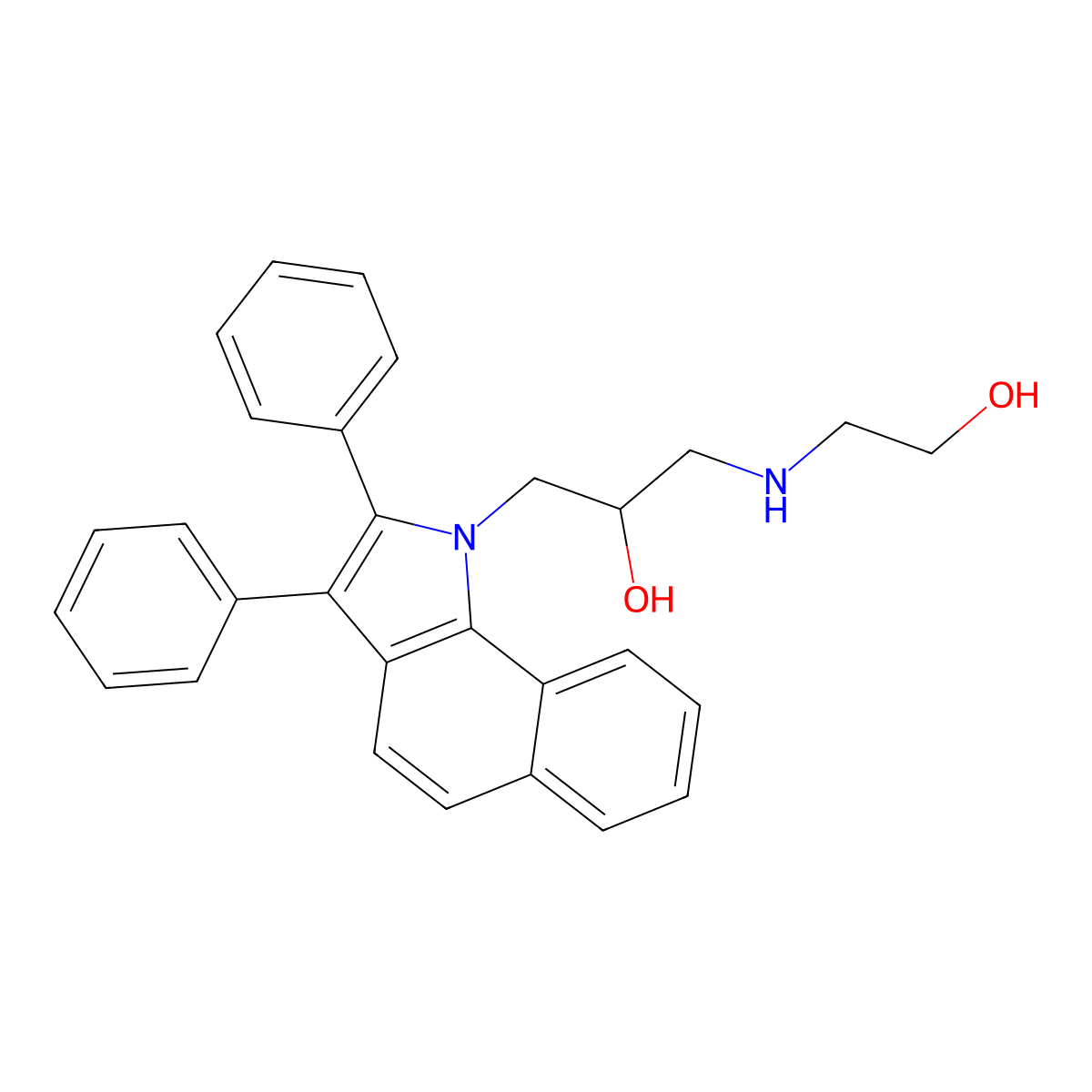 1-(2,3-Diphenylbenzo[g]indol-1-yl)-3-(2-hydroxyethylamino)propan-2-ol molecular structure, CAS 315247-63-3