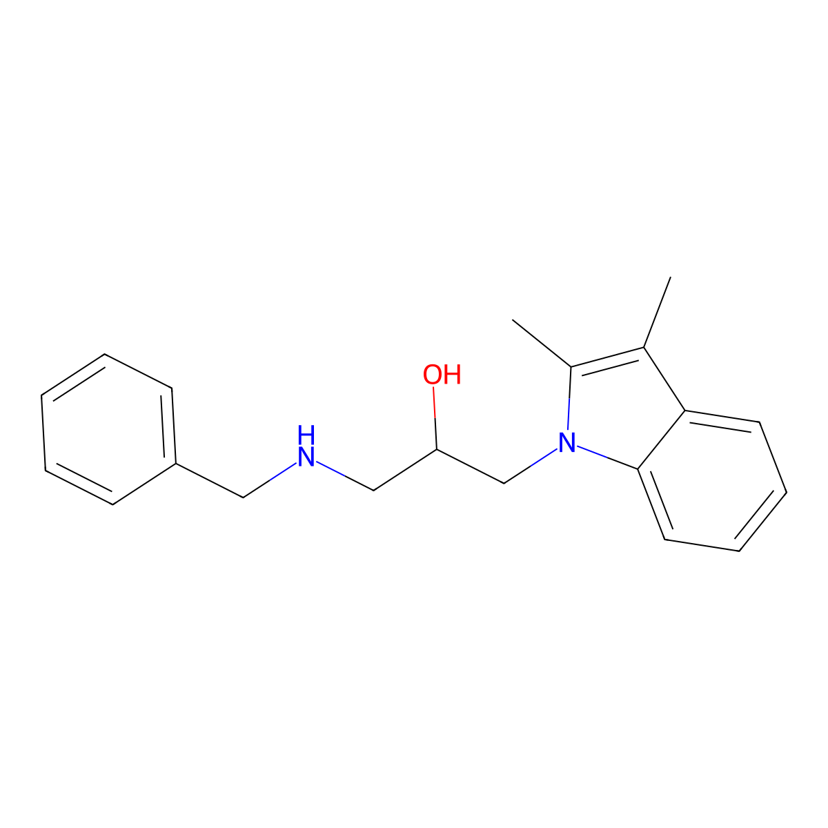 1-(benzylamino)-3-(2,3-dimethyl-1H-indol-1-yl)propan-2-ol molecular structure, CAS 315247-72-4