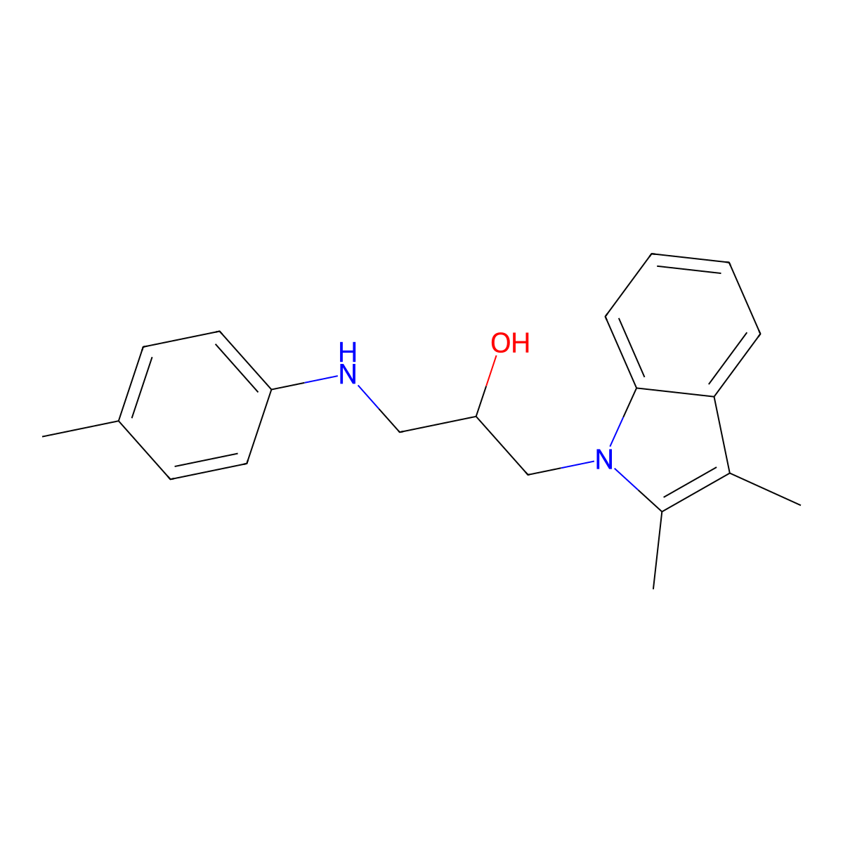 1-(2,3-Dimethylindol-1-yl)-3-(4-methylanilino)propan-2-ol molecular structure, CAS 315247-78-0
