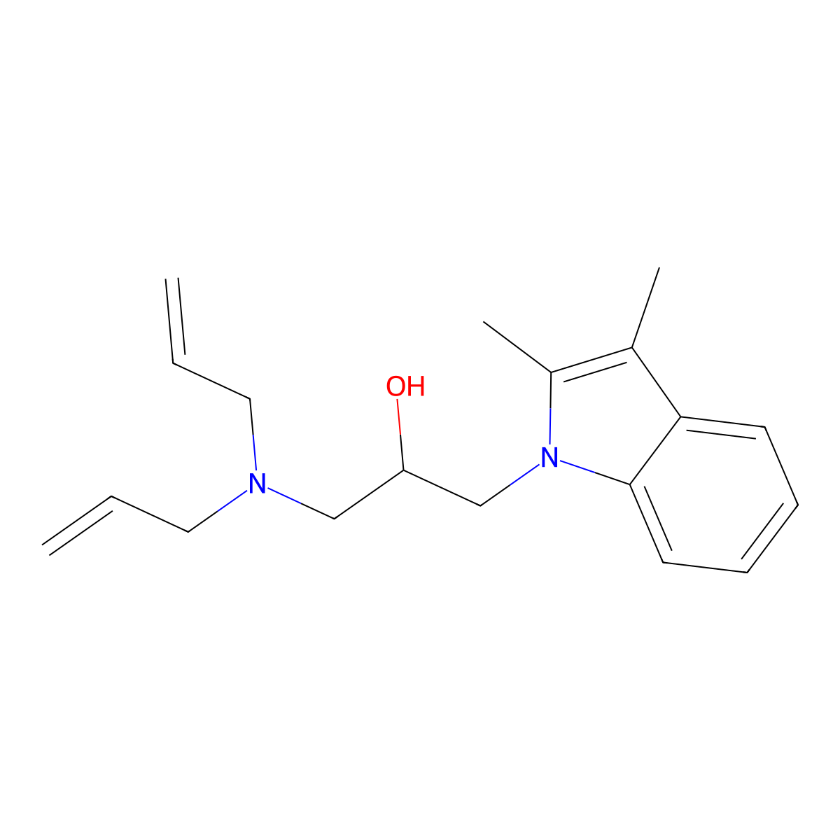 1-(Diallylamino)-3-(2,3-dimethyl-1H-indol-1-YL)propan-2-OL molecular structure, CAS 315247-81-5