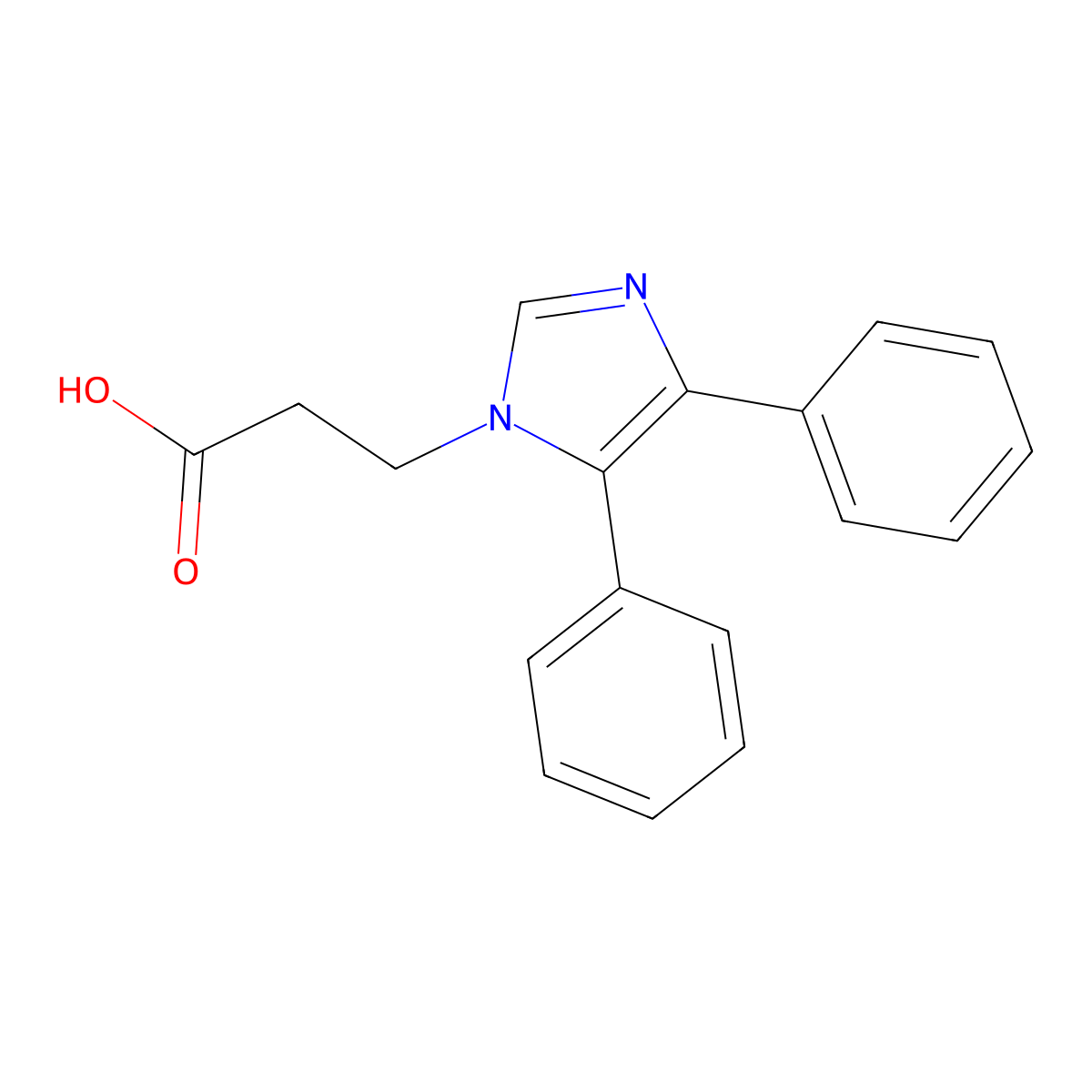 3-(4,5-diphenyl-1H-imidazol-1-yl)propanoic acid molecular structure, CAS 315248-18-1