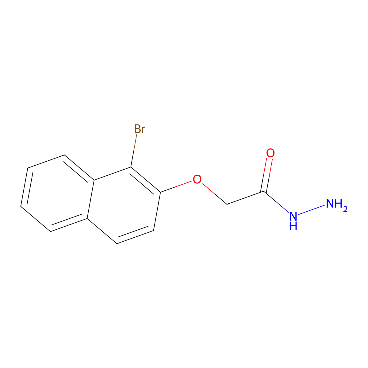 2-[(1-Bromo-2-naphthyl)oxy]acetohydrazide molecular structure, CAS 315248-38-5