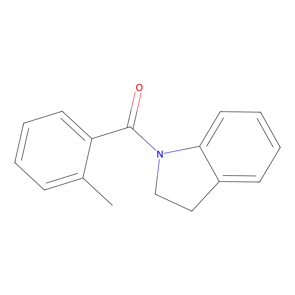 (2,3-Dihydro-1H-indol-1-yl)(2-methylphenyl)methanone molecular structure, CAS 315248-40-9
