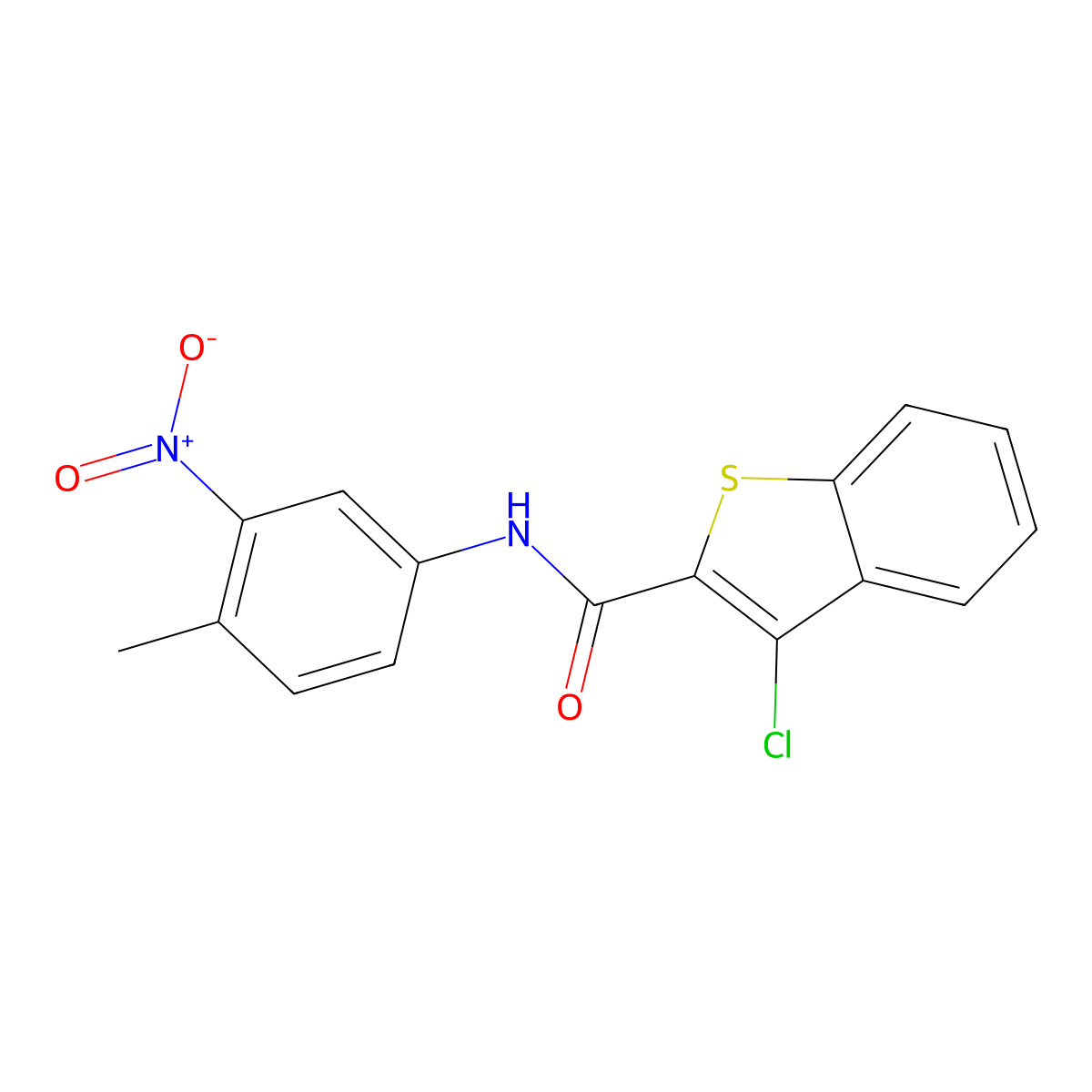 3-chloro-N-(4-methyl-3-nitrophenyl)-1-benzothiophene-2-carboxamide molecular structure, CAS 315248-42-1