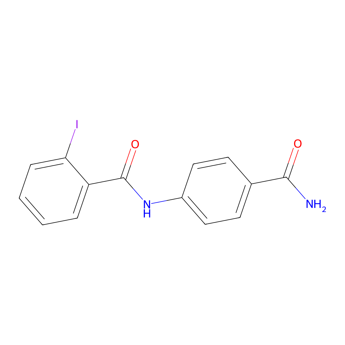 N-[4-(aminocarbonyl)phenyl]-2-iodobenzamide molecular structure, CAS 315248-43-2