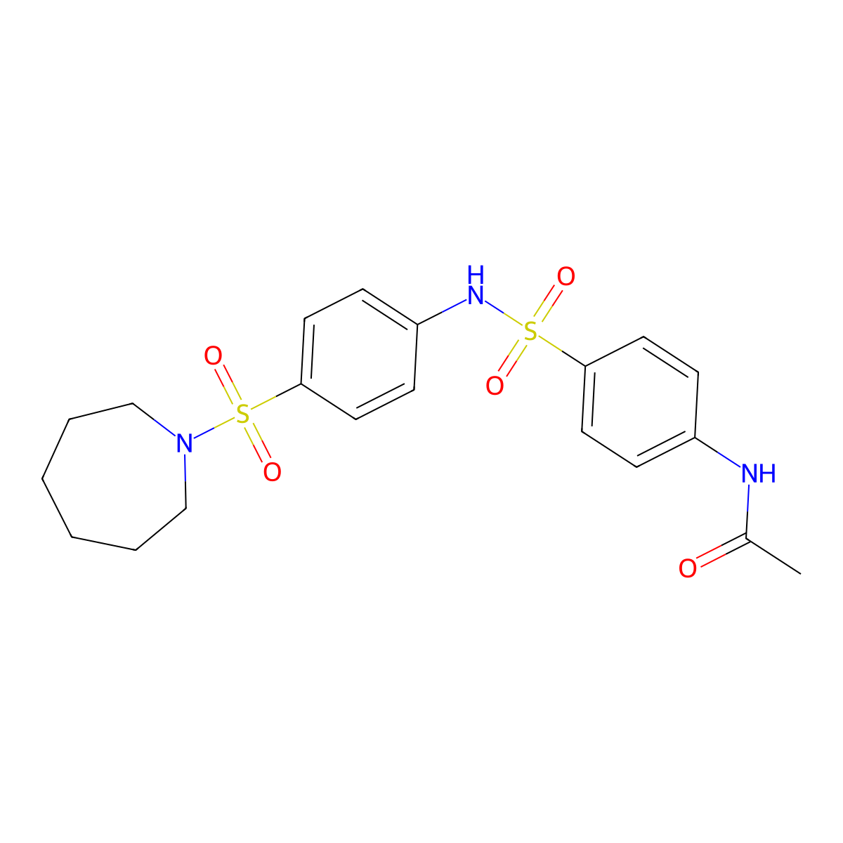 N-[4-({[4-(1-azepanylsulfonyl)phenyl]amino}sulfonyl)phenyl]acetamide molecular structure, CAS 315248-49-8