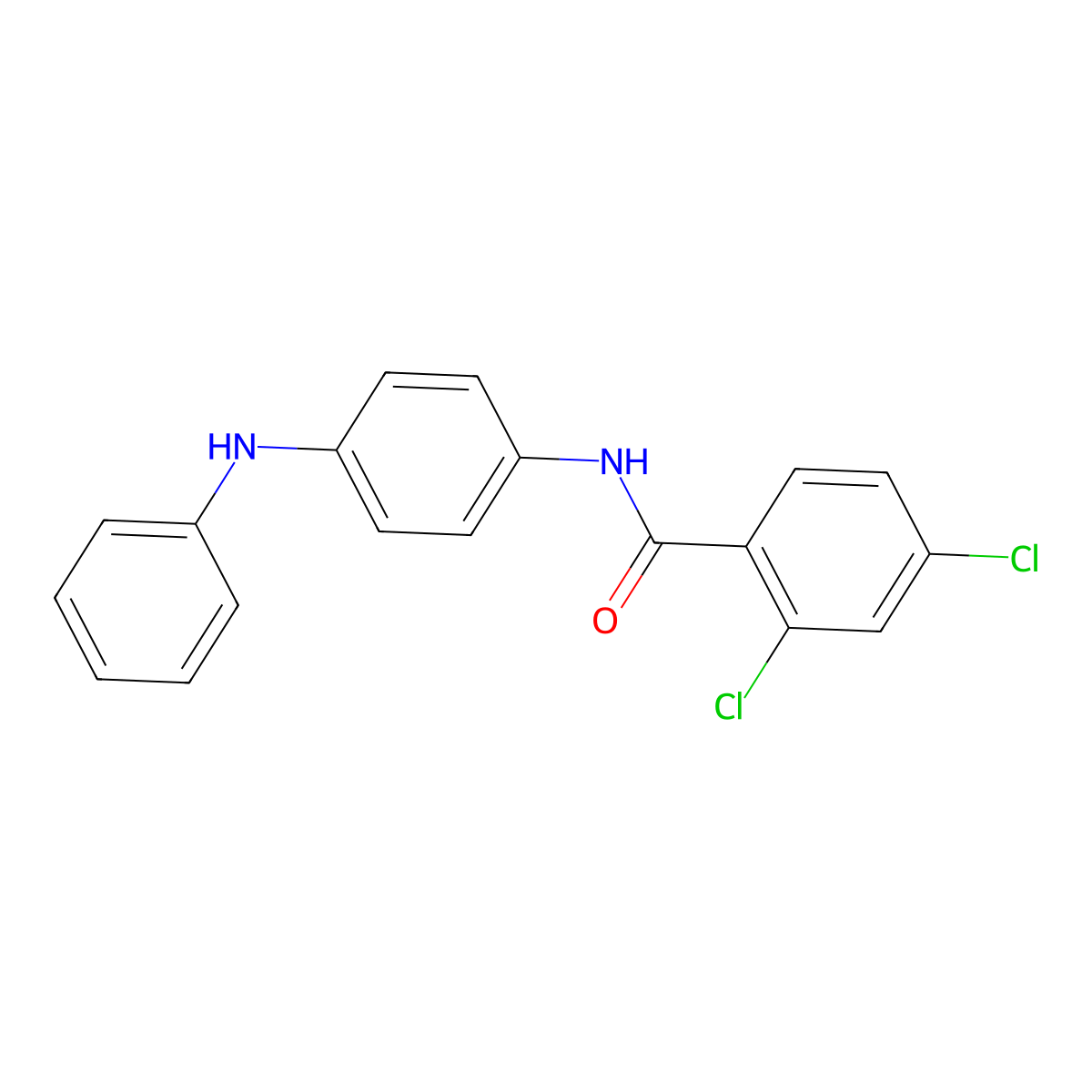 N-(4-anilinophenyl)-2,4-dichlorobenzamide molecular structure, CAS 315248-50-1