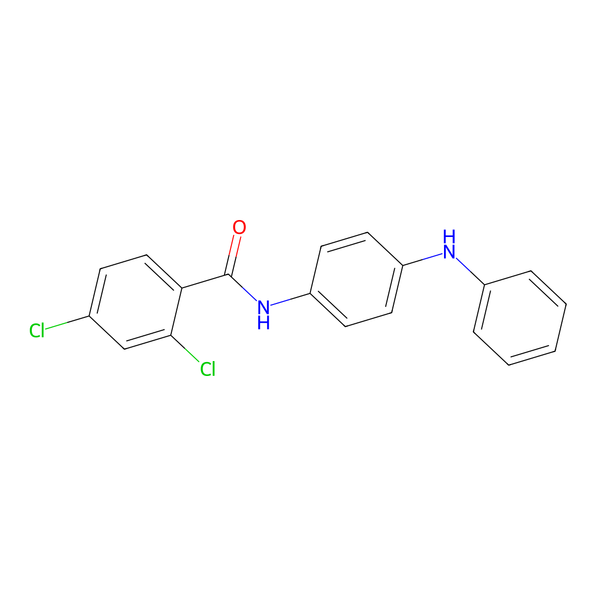N-(4-anilinophenyl)-2,4-dichlorobenzamide molecular structure, CAS 315248-50-1