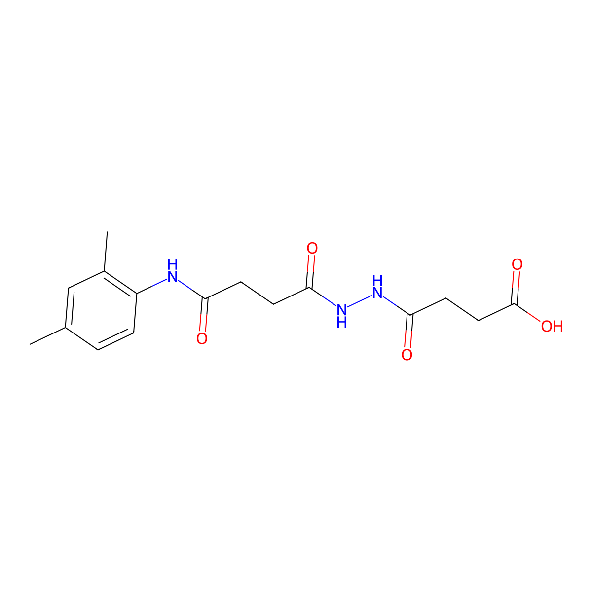 4-(2-{4-[(2,4-Dimethylphenyl)amino]-4-oxobutanoyl}hydrazino)-4-oxobutanoic acid molecular structure, CAS 315248-55-6