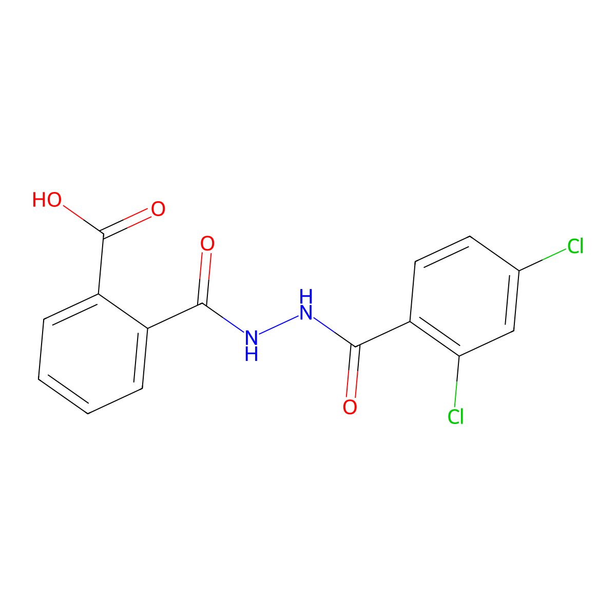 2-{[2-(2,4-Dichlorobenzoyl)hydrazino]carbonyl}benzoic acid molecular structure, CAS 315248-65-8
