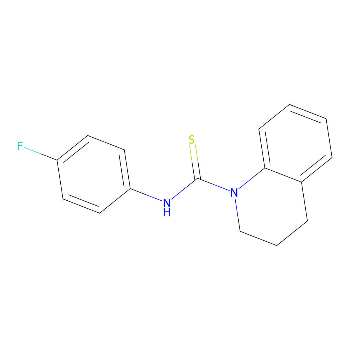 N-(4-fluorophenyl)-3,4-dihydro-1(2H)-quinolinecarbothioamide molecular structure, CAS 315248-85-2