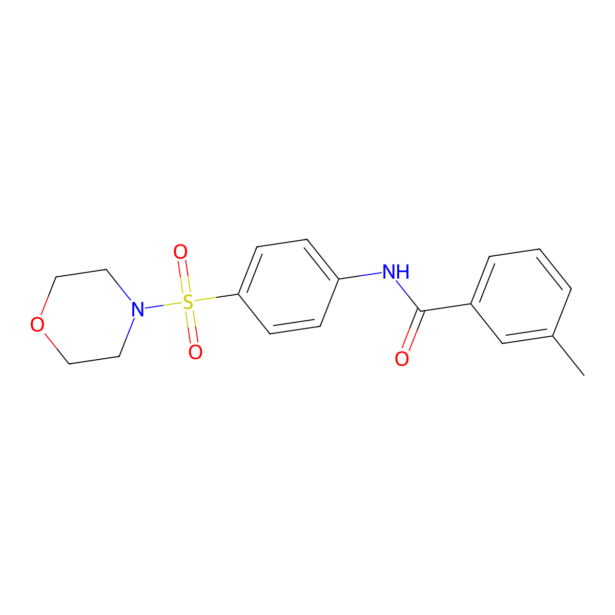 3-methyl-N-[4-(4-morpholinylsulfonyl)phenyl]benzamide molecular structure, CAS 315248-97-6