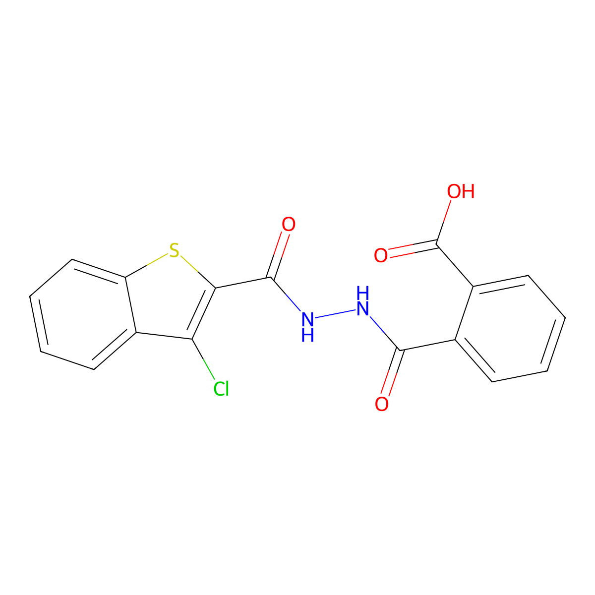 2-({2-[(3-Chloro-1-benzothien-2-yl)carbonyl]hydrazino}carbonyl)benzoic acid molecular structure, CAS 315249-05-9