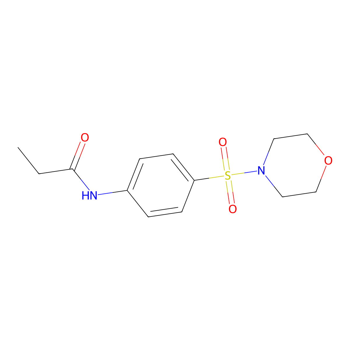 N-(4-morpholin-4-ylsulfonylphenyl)propanamide molecular structure, CAS 315249-06-0
