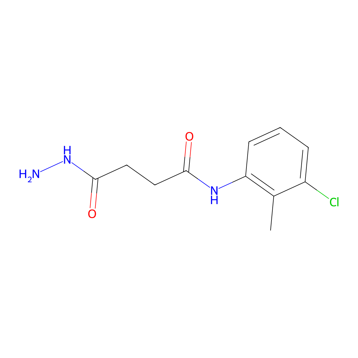 N-(3-Chloro-2-methylphenyl)-4-hydrazino-4-oxobutanamide molecular structure, CAS 315249-24-2
