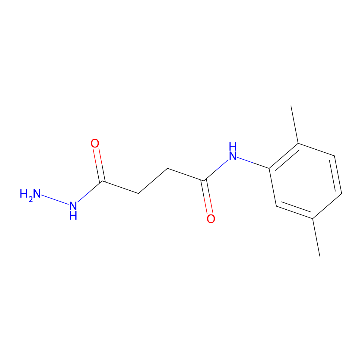 N-(2,5-Dimethylphenyl)-4-hydrazino-4-oxobutanamide molecular structure, CAS 315249-25-3