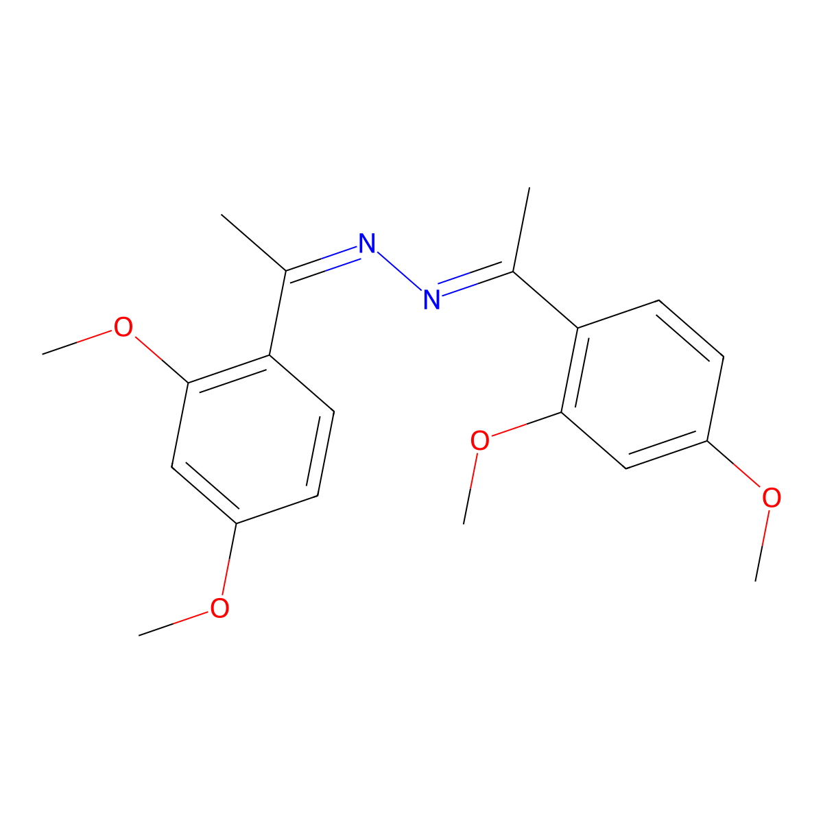 1-(2,4-Dimethoxyphenyl)ethanone 2-[1-(2,4-dimethoxyphenyl)ethylidene]hydrazone molecular structure, CAS 315249-27-5