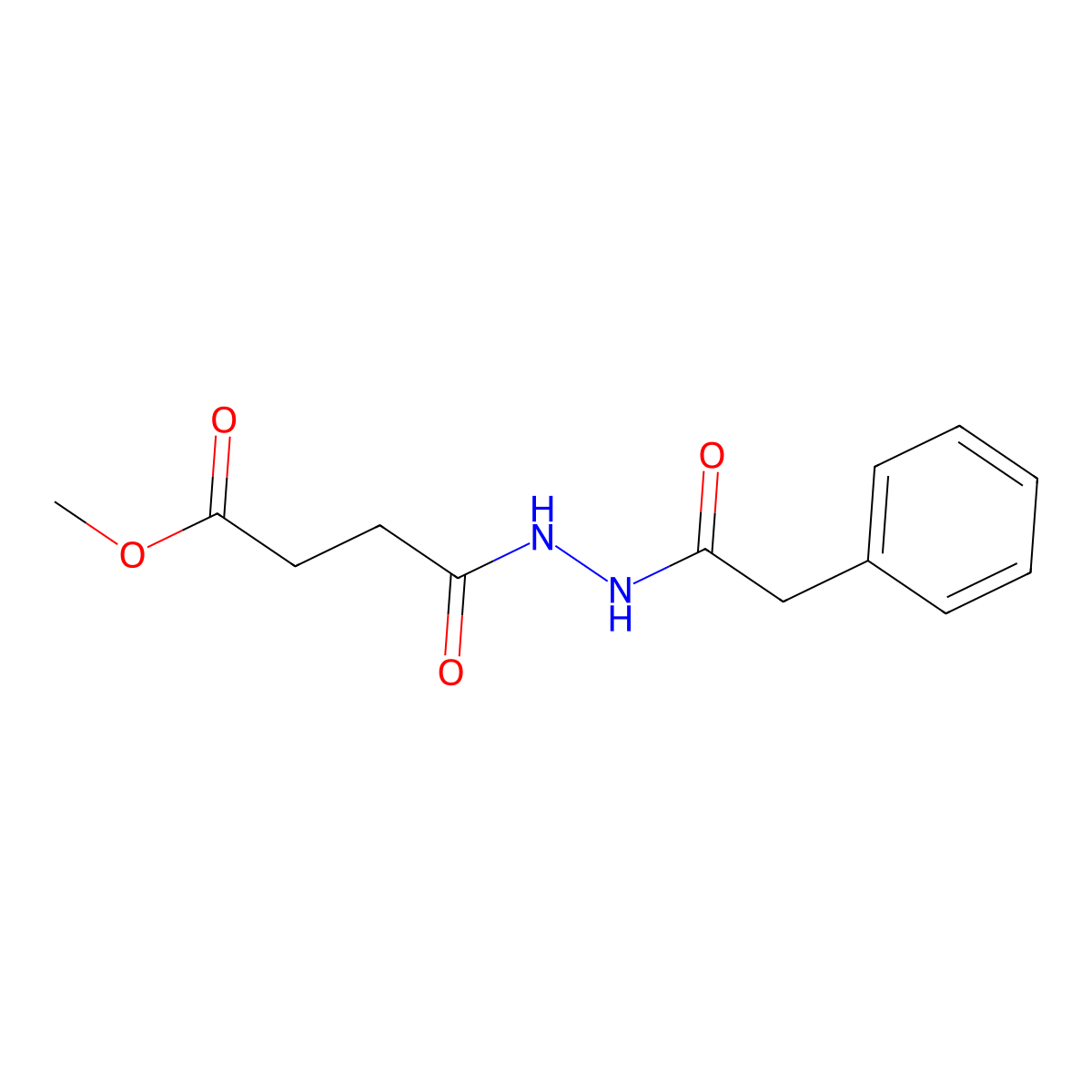 Methyl 4-oxo-4-[2-(phenylacetyl)hydrazino]butanoate molecular structure, CAS 315249-38-8