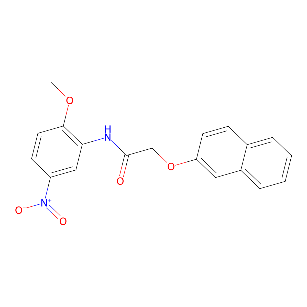 N-(2-methoxy-5-nitrophenyl)-2-(2-naphthyloxy)acetamide molecular structure, CAS 315249-39-9