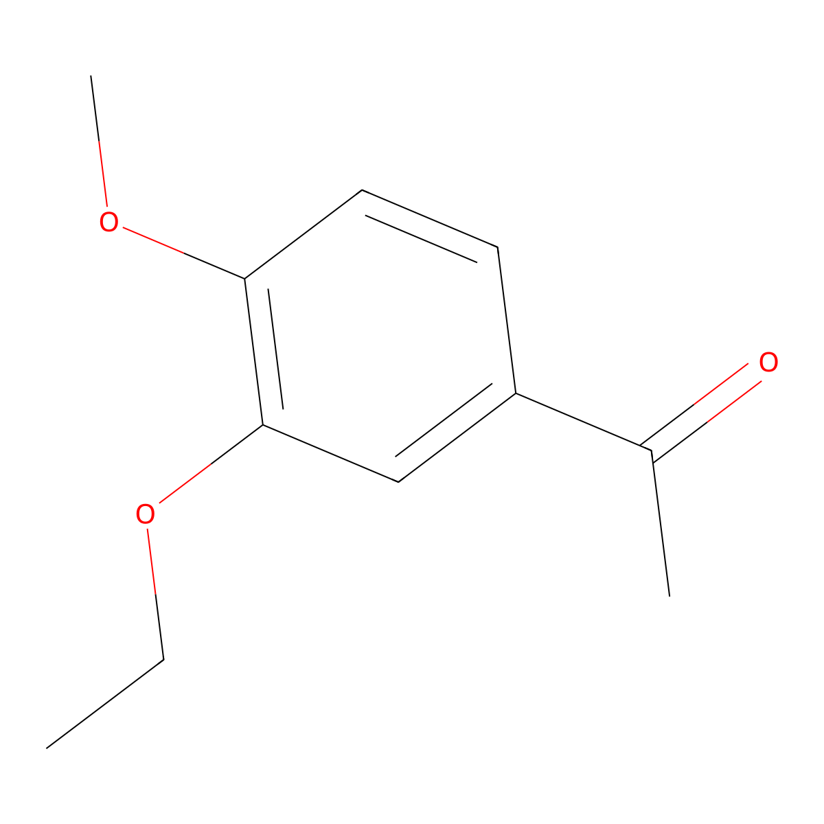 1-(3-Ethoxy-4-methoxyphenyl)ethan-1-one molecular structure, CAS 31526-71-3
