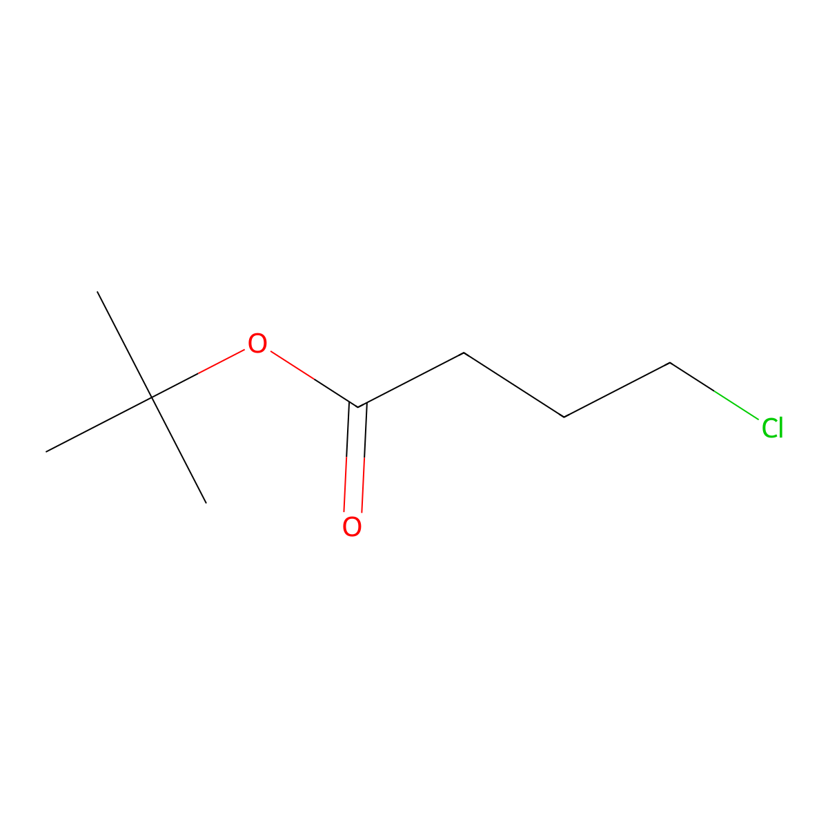 Butanoic acid, 4-chloro-, 1,1-dimethylethyl ester molecular structure, CAS 3153-32-0